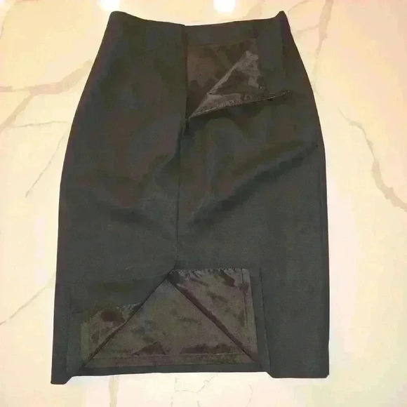 Banana Republic Womens Petite Pencil Skirt Midi Black Size 0P - Picture 2 of 6